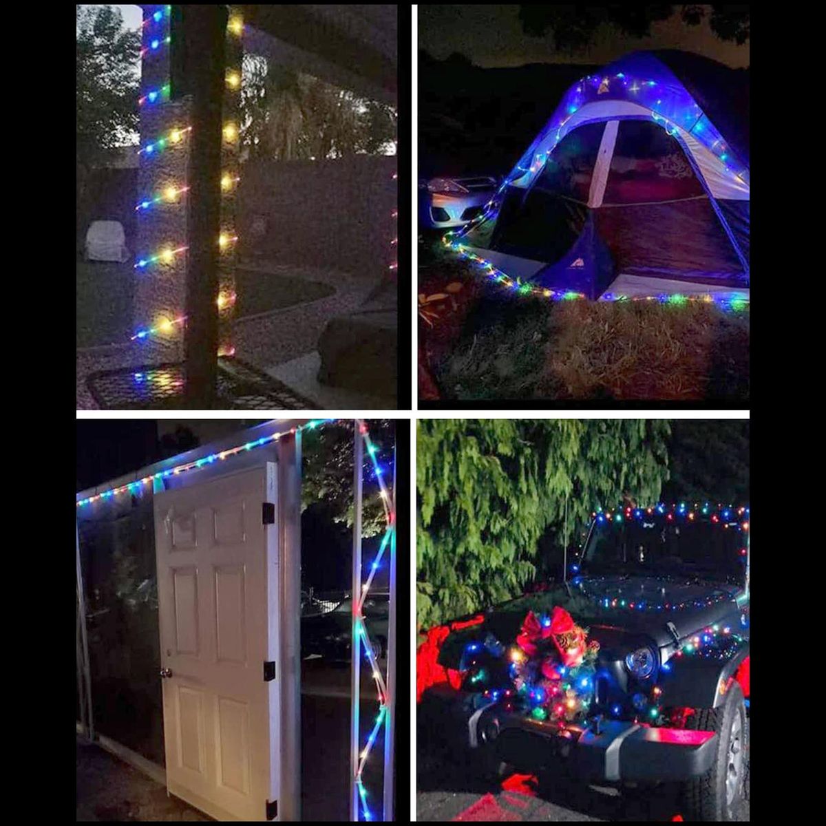 5Meters/16.4Ft 50LEDs Rope Light Combination In waves Sequential Slo-glo Chasing/flash Slow Fade Twinkle/flash Steadys on 8 Different Lighting Effects/ IP54 Water Resistance/ 3 * AA Cell Operated for Christmas Xmas Festival H