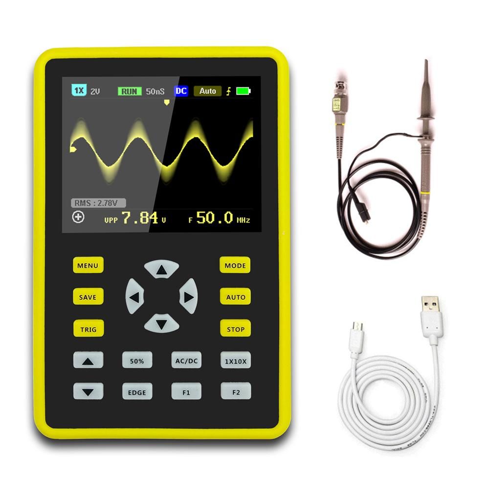 5012H 2.4 Inch Display Screen Handheld Digital Oscilloscope 100MHz Analogs Bandwidth 500Ms Sampling Rate