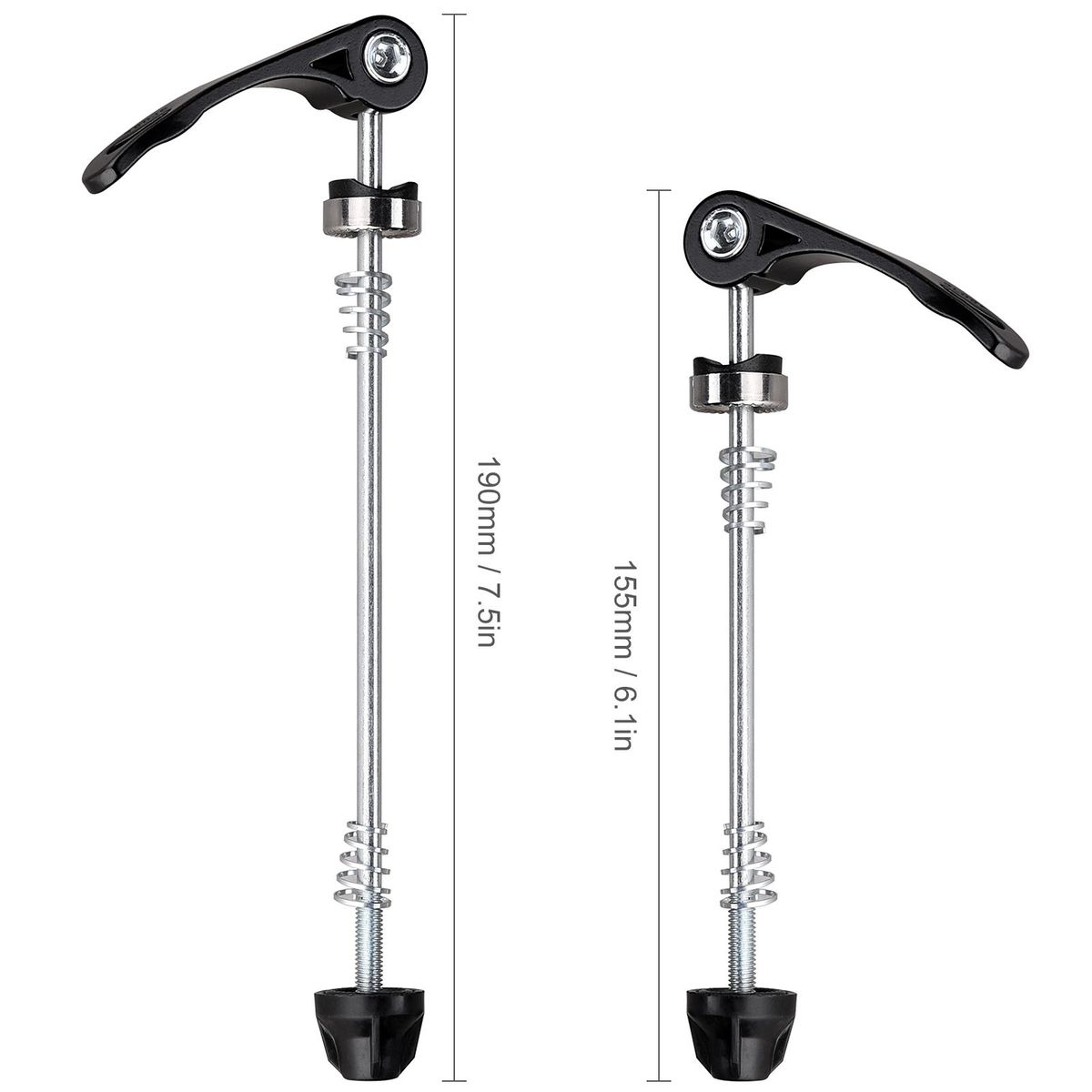 Bicycle Wheel Hub Skewers Road Mountain Bike MTB Wheel Hub Front and Rear Skewers Quick   Release Skewers Clip Lever Axle 155/190mm