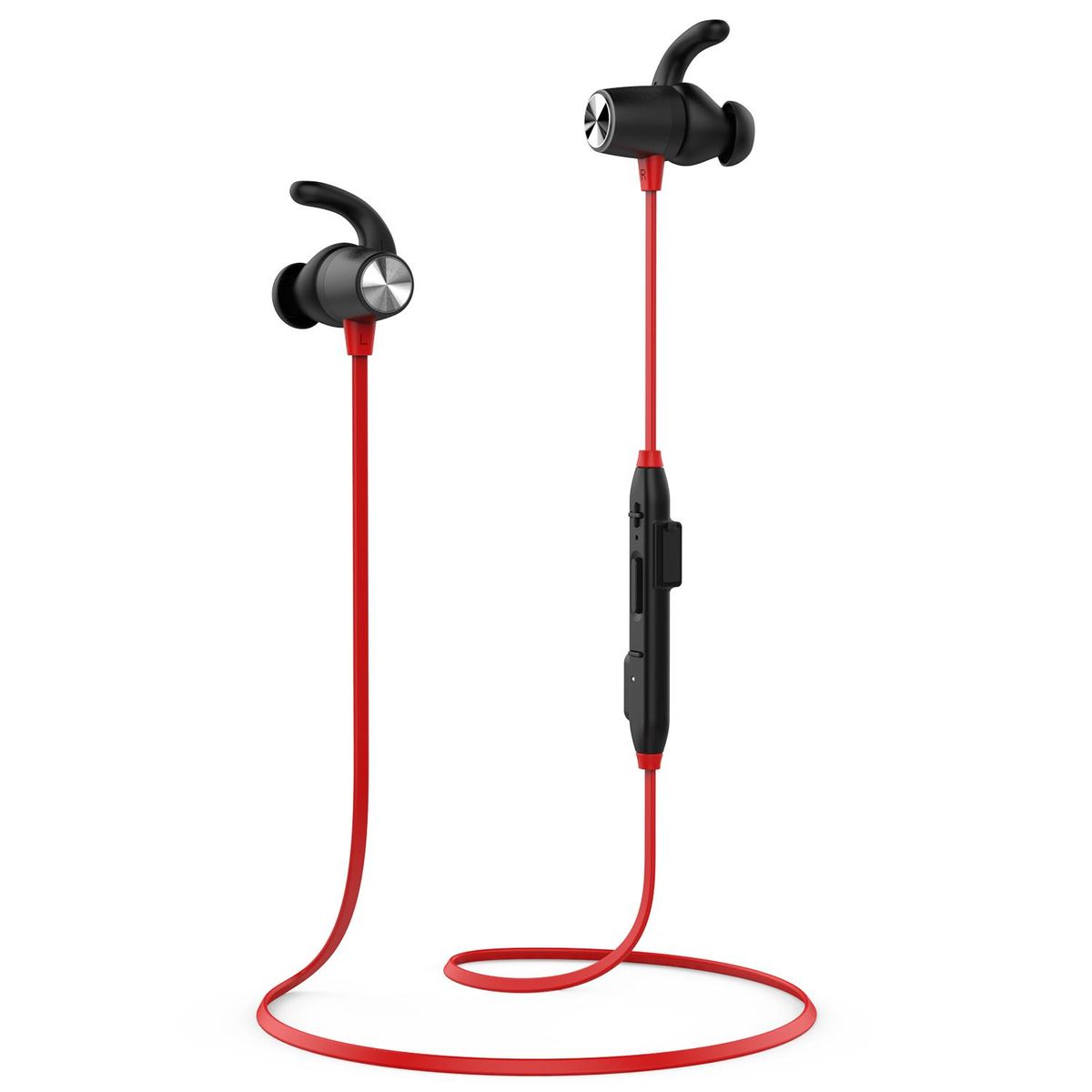 dodocool Magnetic Wireless Stereo Sports In-Ear Headphone with HD Mic CVC 6.0 Noise Cancellation for Most Bluetooth-enabled Smart Devices Red