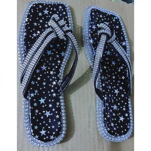 Ladies Polka Dot Flip Flop Slippers