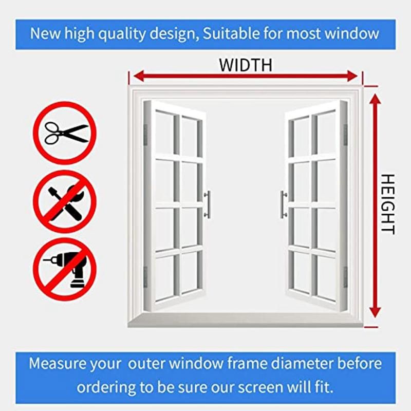3 PCS Fly Window Insect Netting Mosquito Protector and 3 Rolls Tapes