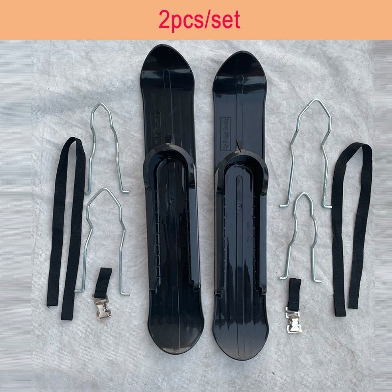 Plateau De Ski Lames De Roues Planche De Ski Traineau Planche a Roulettes De Plage Adapte a La Poussette Velo D'equilibre Fauteuil Roulant Pour Handicapes Poussettes Pour Animaux De Compagnie Black