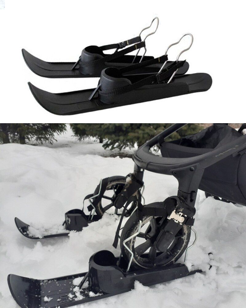 Plateau De Ski Lames De Roues Planche De Ski Traineau Planche a Roulettes De Plage Adapte a La Poussette Velo D'equilibre Fauteuil Roulant Pour Handicapes Poussettes Pour Animaux De Compagnie Black