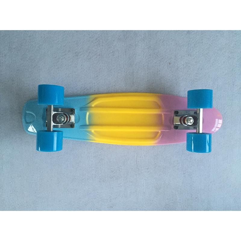 22 Inch Colorful PU Four-Wheel Small Fish Board Plastic