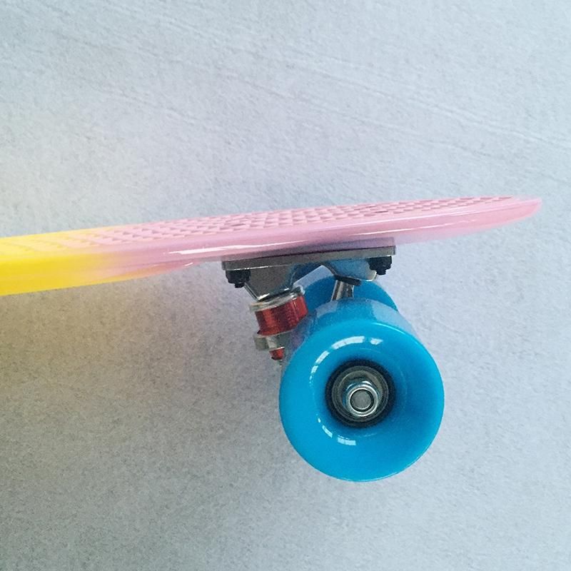 22 Inch Colorful PU Four-Wheel Small Fish Board Plastic