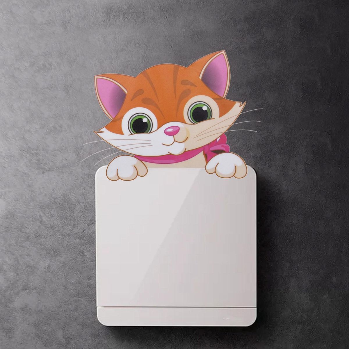 Cute Animals Cat Light Switch Sticker Remoable Wall Sticker