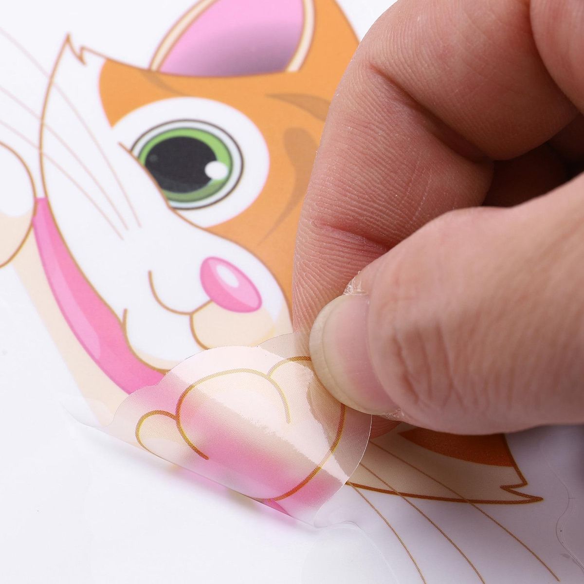 Cute Animals Cat Light Switch Sticker Remoable Wall Sticker