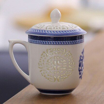 Exquisite 300ml Jingdezhen Hollow Honeycomb GlCeramic