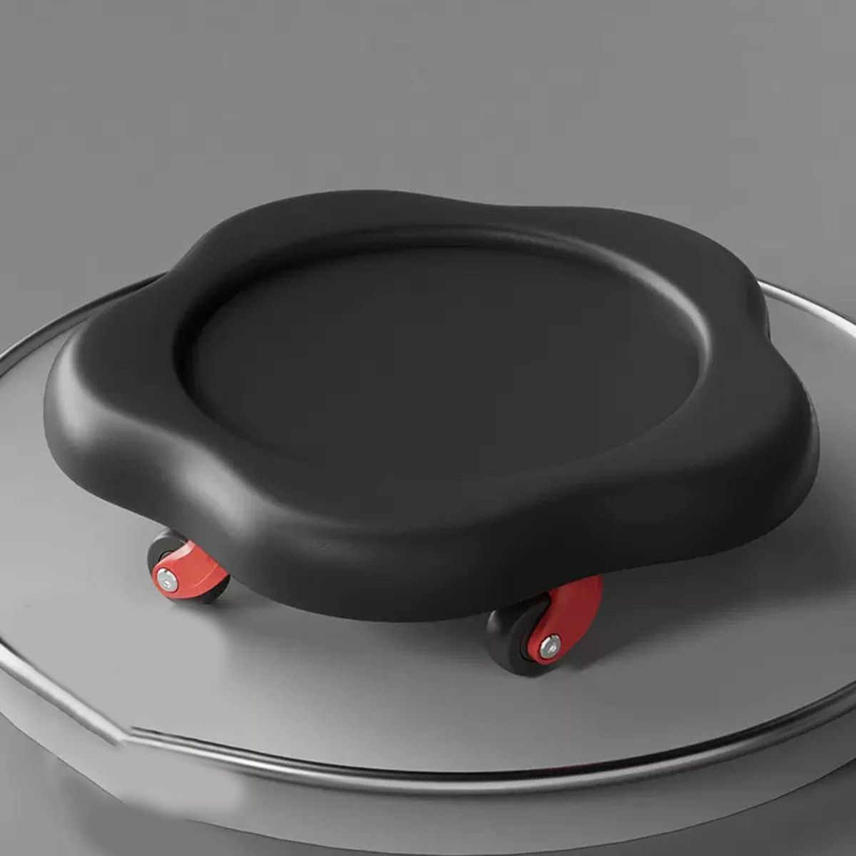 Core Strength Trainer Ultra-quiet 5-wheel Ab Roller Tray for Men Black