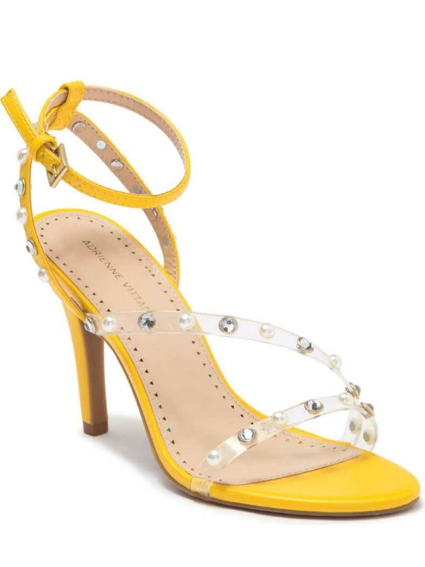 Pearl & Jewel Embellished Sandal - Clear Lemon