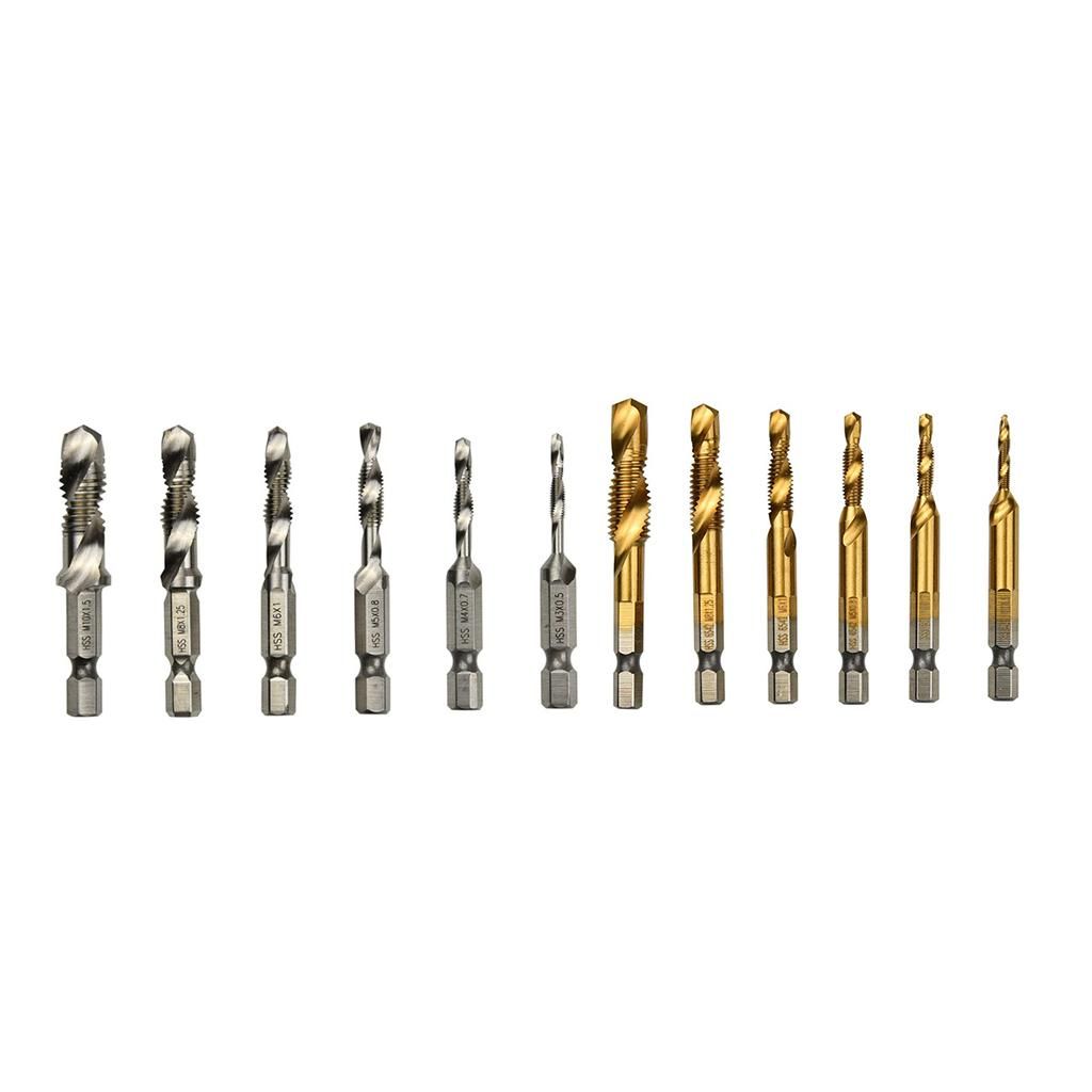 6pcs Quick Change Twist Drill And Bit Set - Metal M3-M10