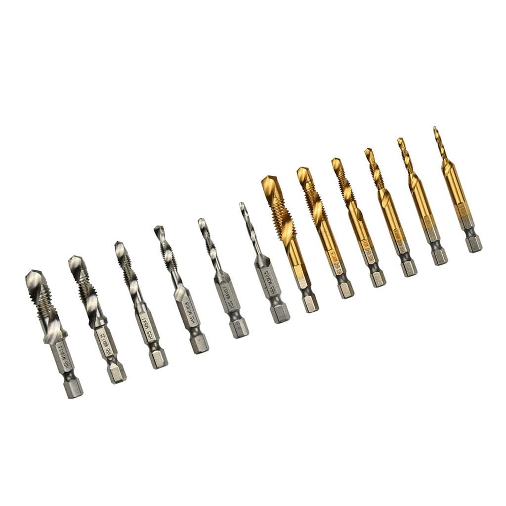 6pcs Quick Change Twist Drill And Bit Set - Metal M3-M10