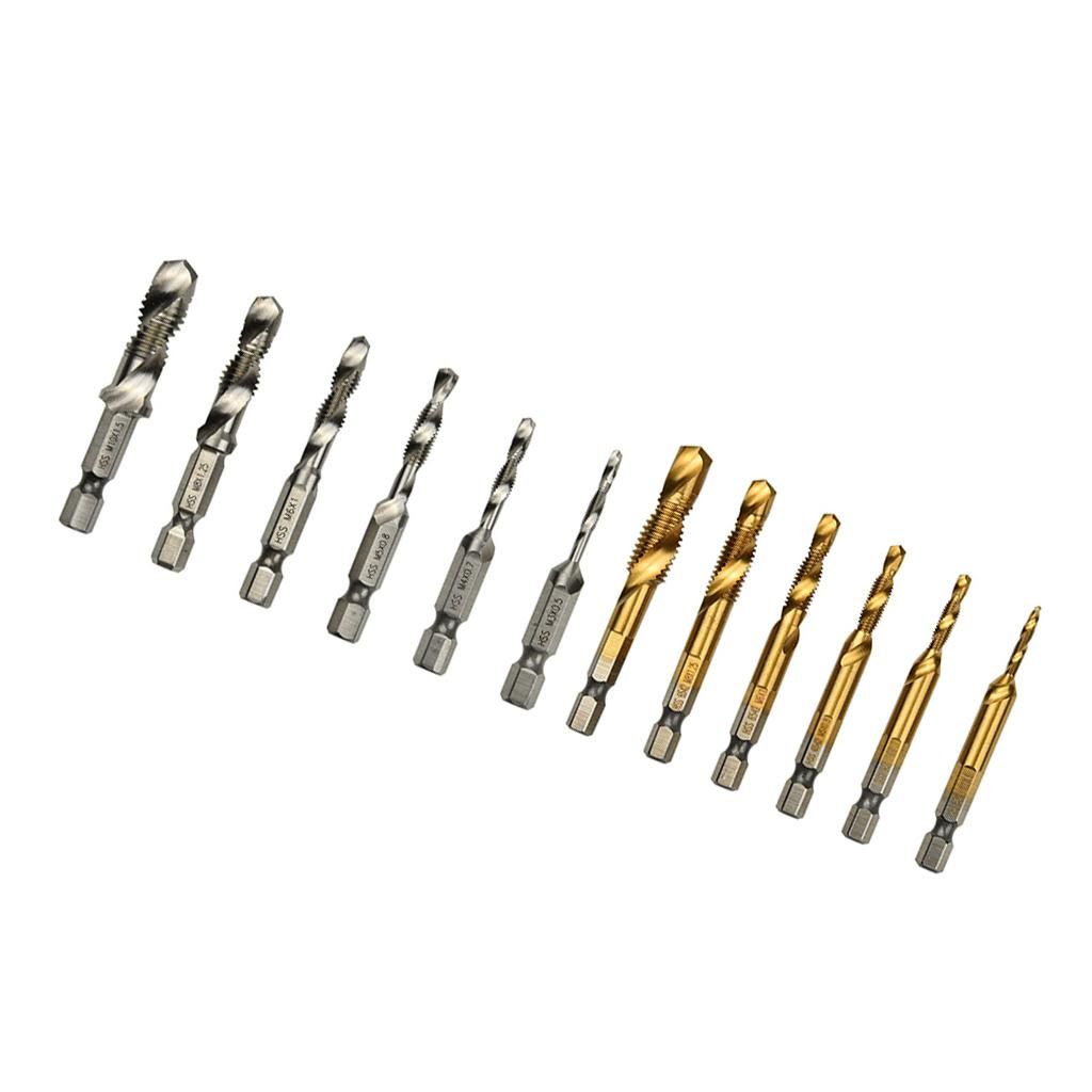 6pcs Quick Change Twist Drill And Bit Set - Metal M3-M10