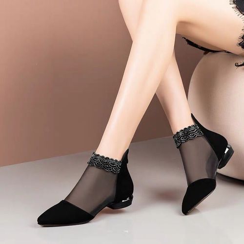 Women's Fashion Mesh Singles - Black