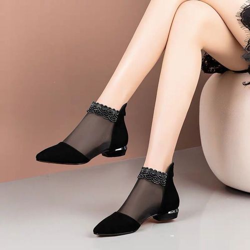 Women's Fashion Mesh Singles - Black