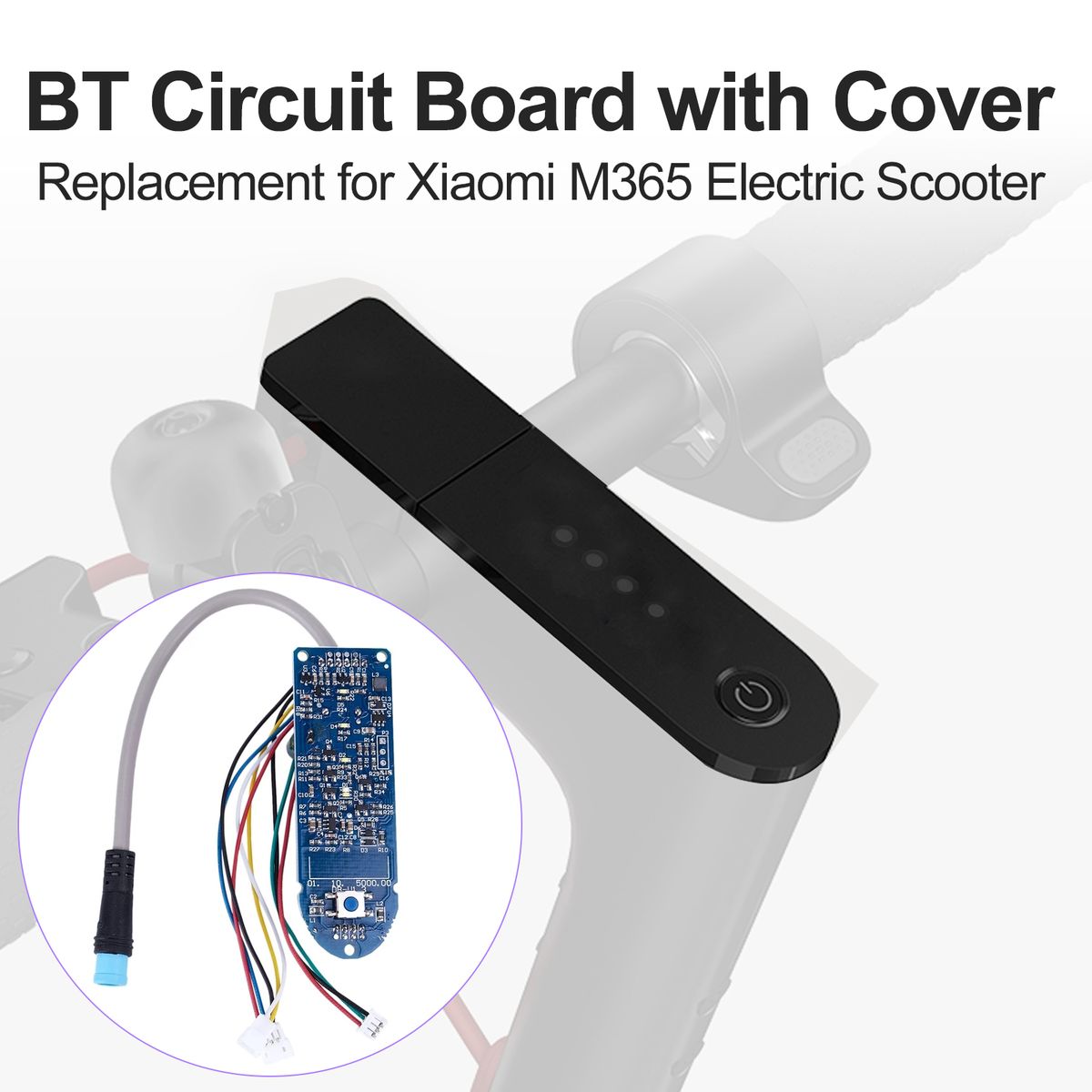 Electric Scooter BT Dashboard Circuit Board With Cover