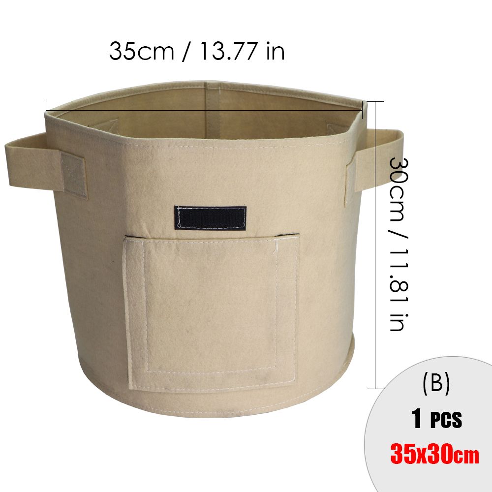 MUCIAKIE Potato Grow Bags Khaki Nursery Tomato Plant Bucket Fabric Grow Pot Garden Flower Seeding Bags