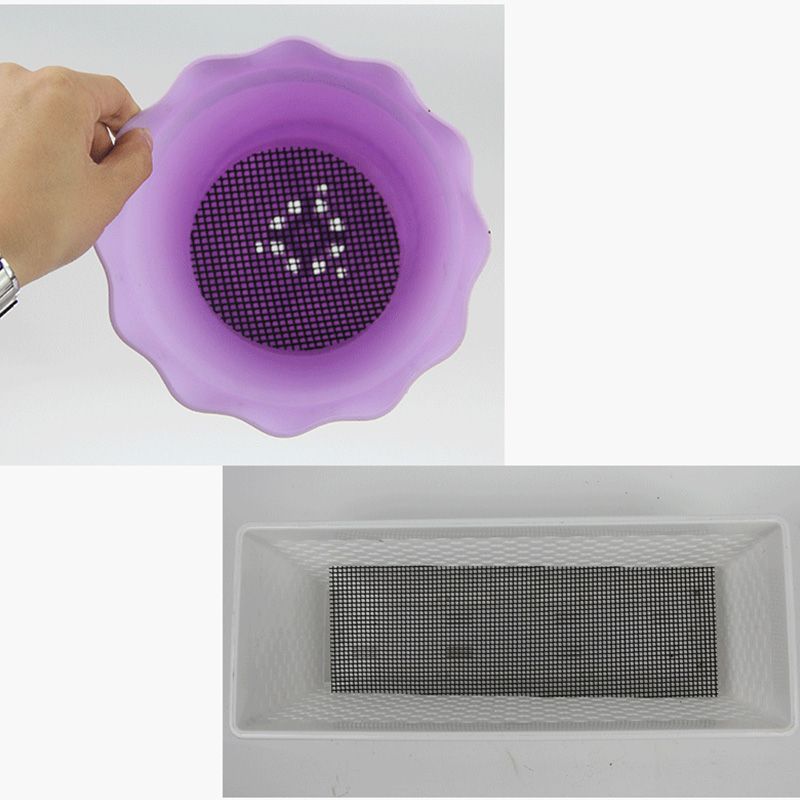 5 Pcs Flower Pot Hole Mesh Pad Bonsai Pot Bottom Grid Mat Breathable Gasket