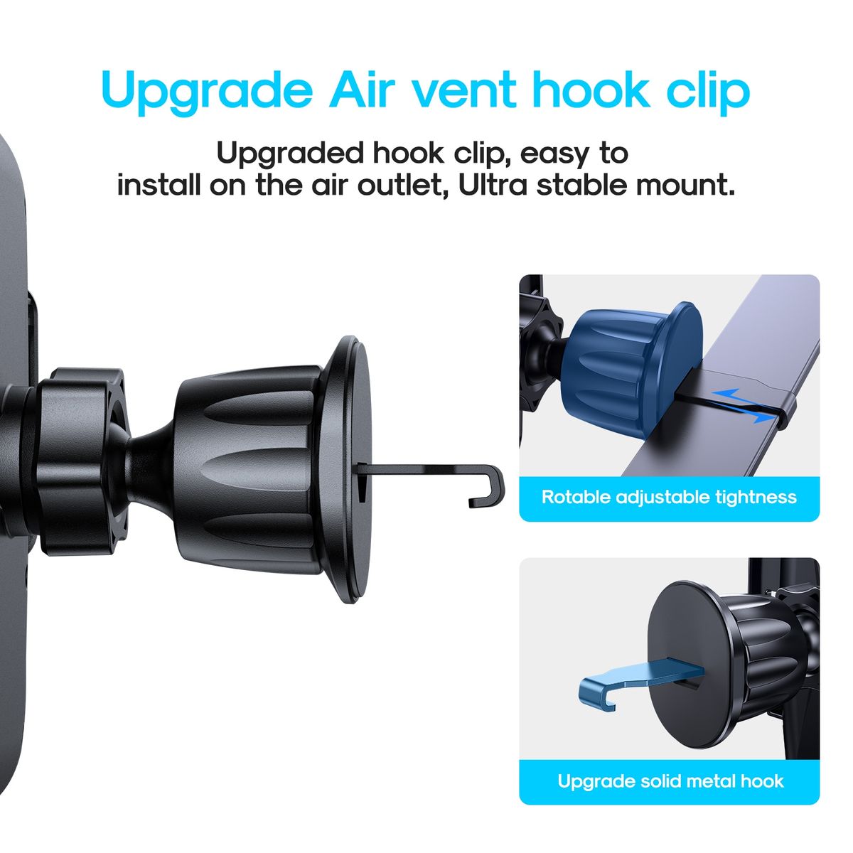 JR-ZS259 360-degree Rotating Stretching Mechanical Car Air Vent Holder For 4.7-6.9 Inch Mobile Phones