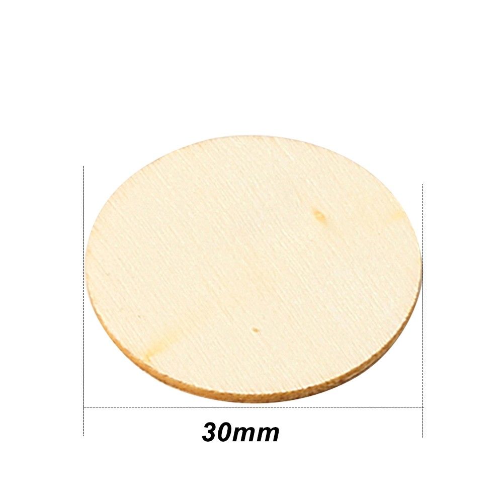 50Pcs Wooden Children's DIY Painted Small Round Piece