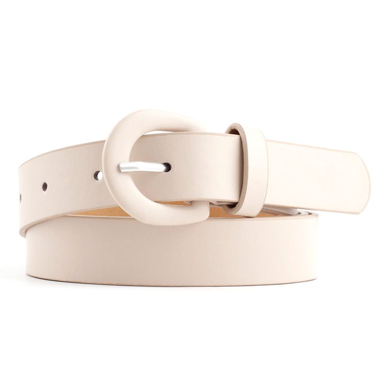 Ladies Glossy PU Small Belt Fashion Pin Buckle Decorative Jeans Thin Waistband