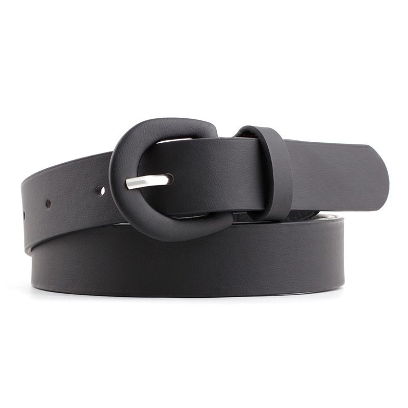 Ladies Glossy PU Small Belt Fashion Pin Buckle Decorative Jeans Thin Waistband