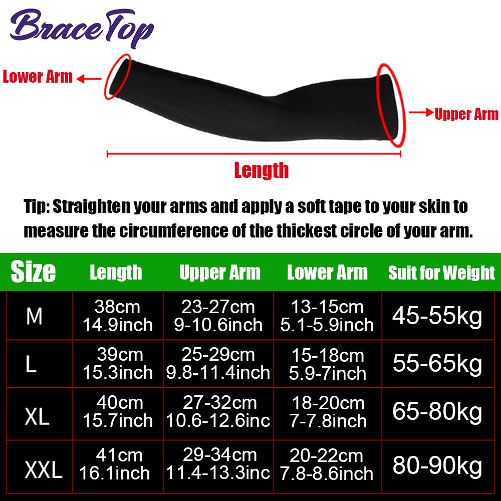 BraceTop 1 Pair Breathable Quick Dry UV Protection Running