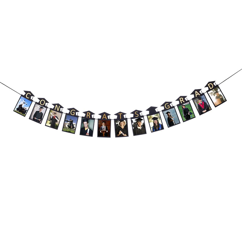 Graduation Photo Banner Party Decoration Happy Birthday