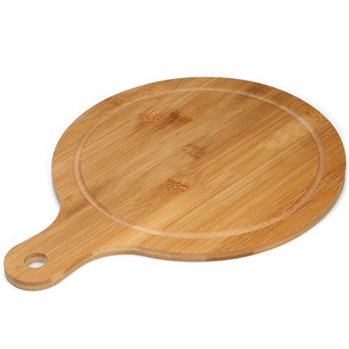 Bamboo Chopping Block Pizza Plate Natural Cutting Board