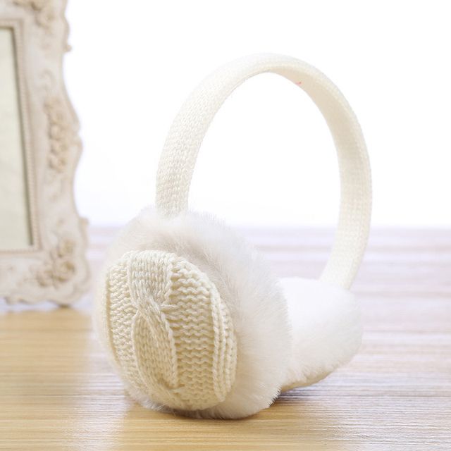 1pc Winter Warm Earmuffs Knitted Children Ear Muffs For Boy Earmuffs For Girls Baby Gift Ear Warmers(#WT)