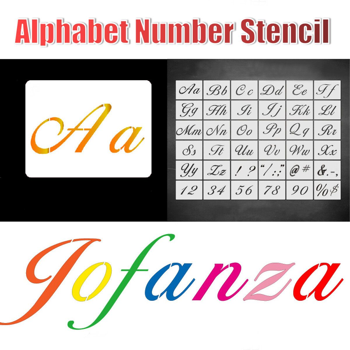 36pcs/set Letter Alphabet Number Stencil Wall Wood DIY Drawing Template Craft