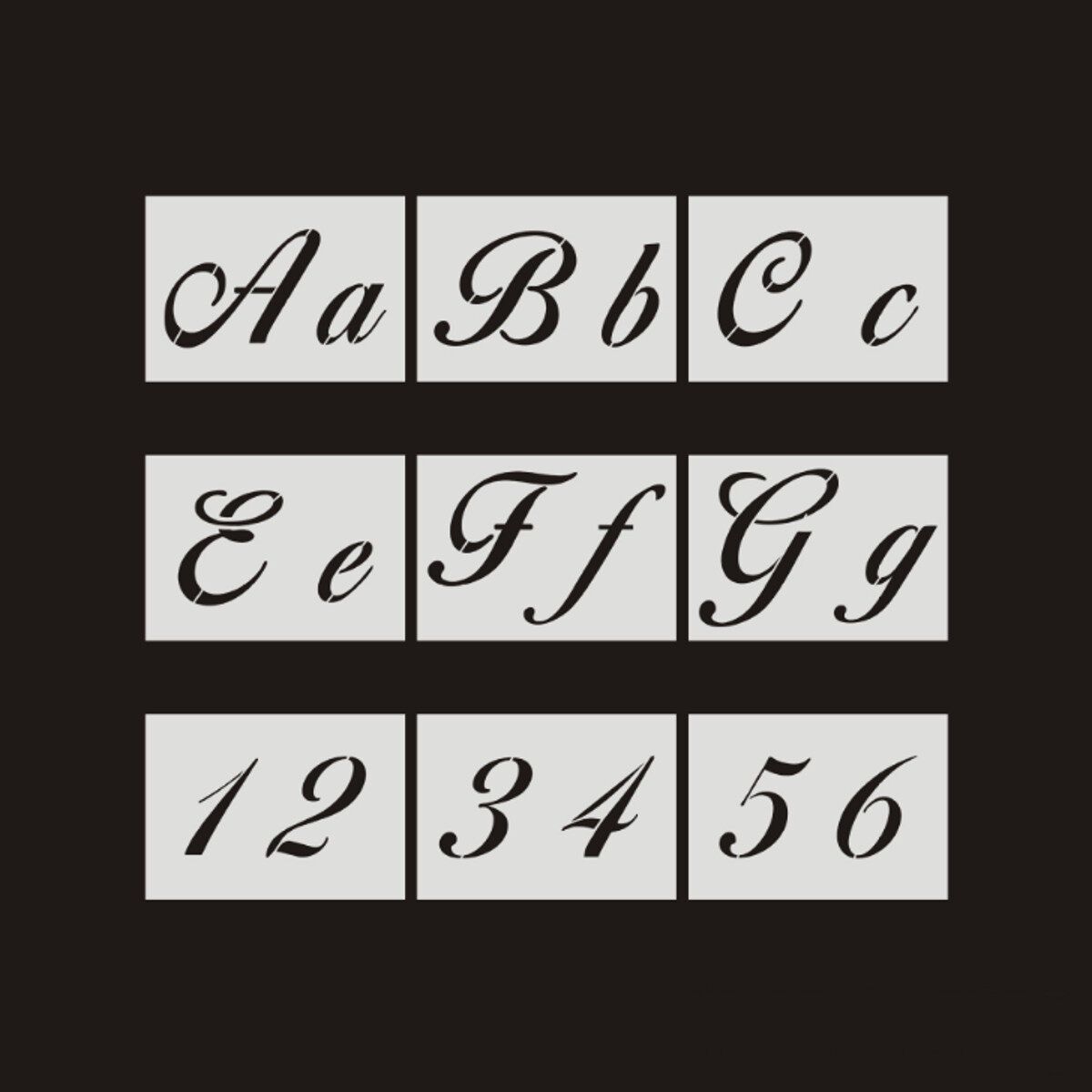 36pcs/set Letter Alphabet Number Stencil Wall Wood DIY Drawing Template Craft