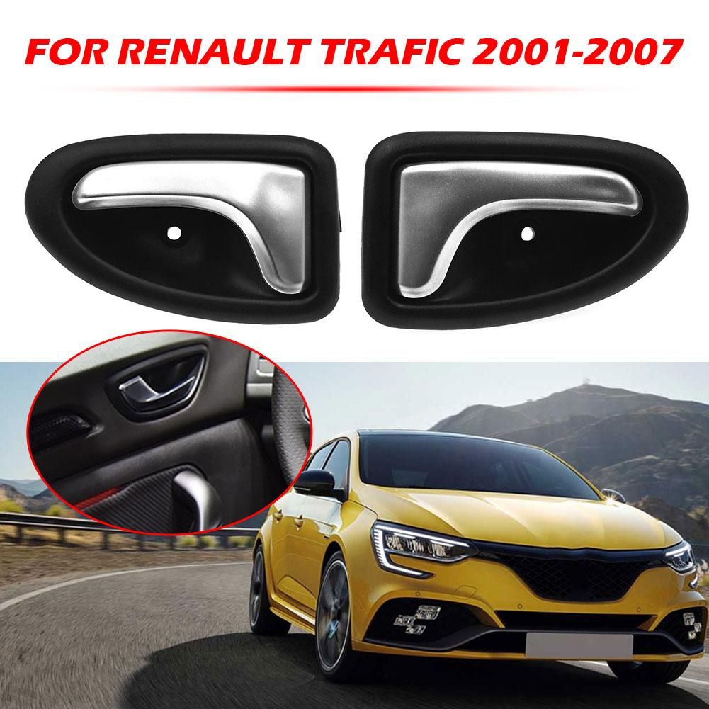 Car Left Right Interior Inner Inside Door Handle Replacement for Renault Clio II Megane I Scenic I Trafic Chrome Auto Accessorie
