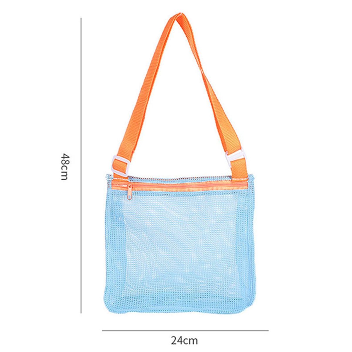 6Pcs Mesh Beach Toy Bag Colorful Kids Beach Bag Shell