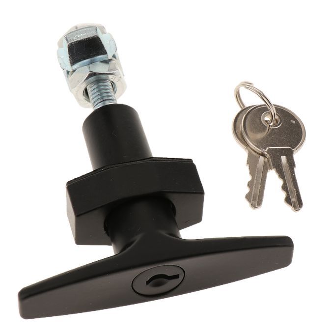 Trailer Caravan Toolbox Cabinet T-Handle Black Garage Door Lock