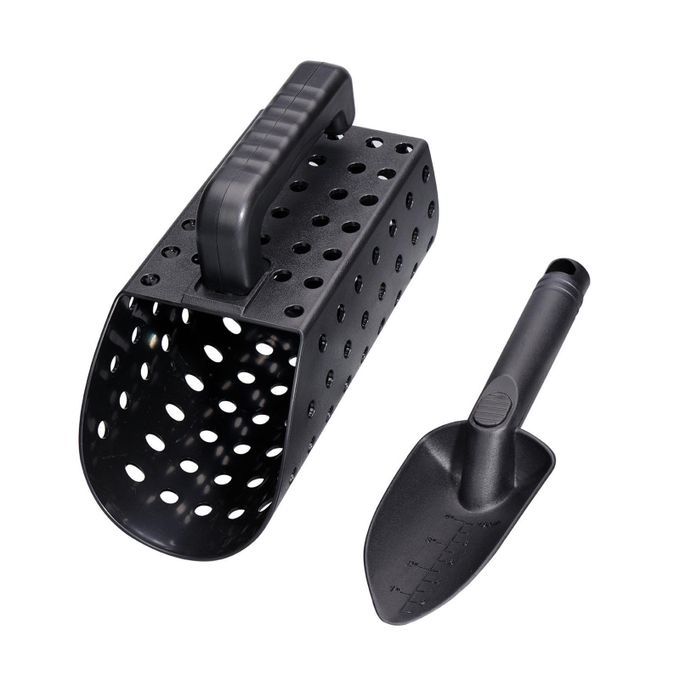 Sand Scoop And Shovel Kit For Metal Detecting Detector Hunting Black