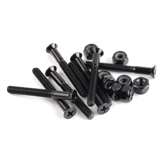 8x Skateboard Truck Screws Mounting Bolts Nuts Cruiser