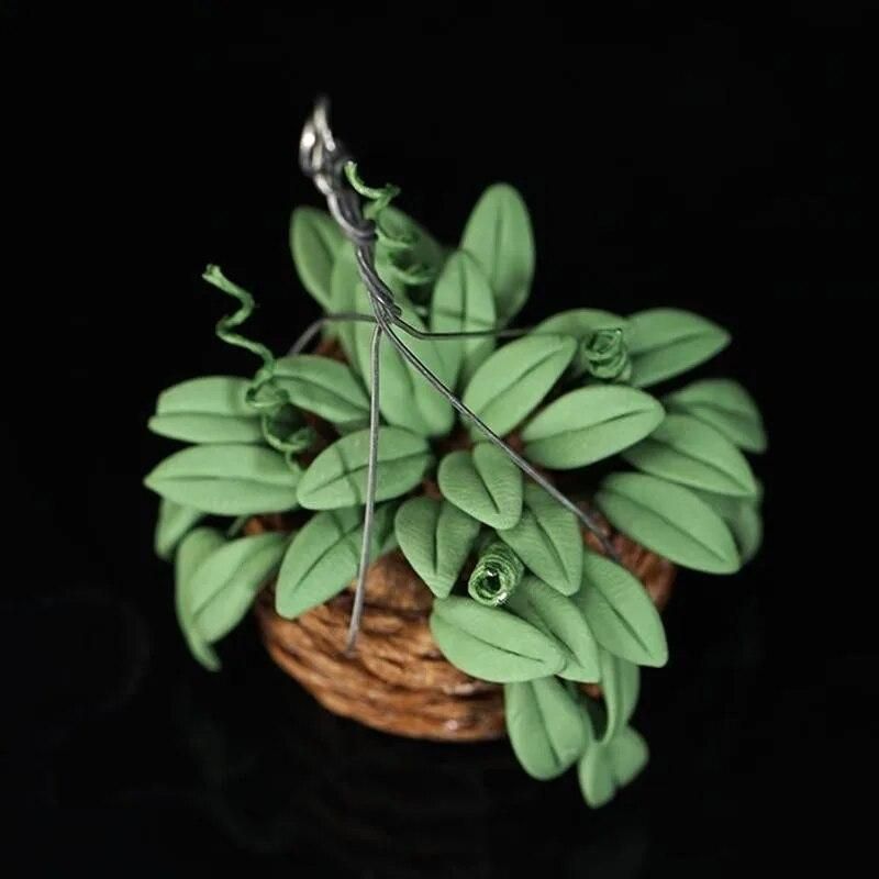 Doll House Accessories 1/12 Miniature Accessories Simulation Potted Plant Flower Model Toys Home Decoration