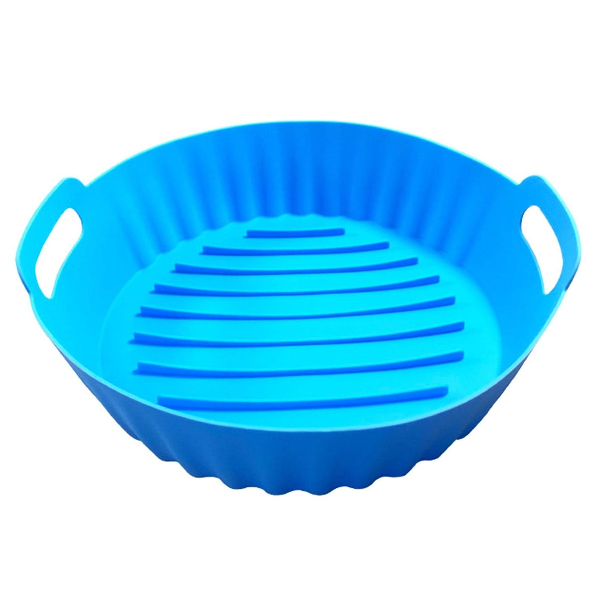 Grill Tray Round Shape Silicone Bakeware Blue