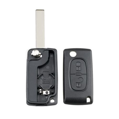 PEUGEOT Car Keys Replacement 2 Buttons Square Car Key Case
