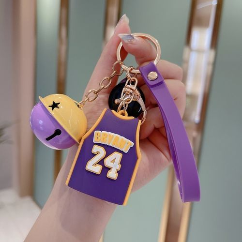 Cartoon Basketball Jersey Keychain For Backpack Car Key