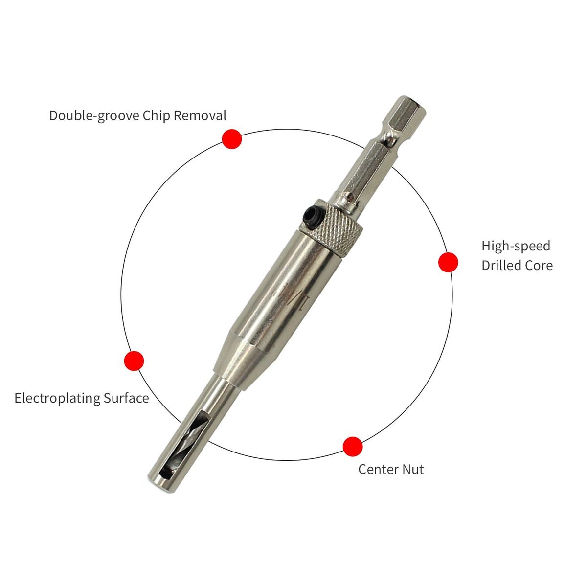 10pcs Hinge Center Positioning Bit Hinge Central Positioning