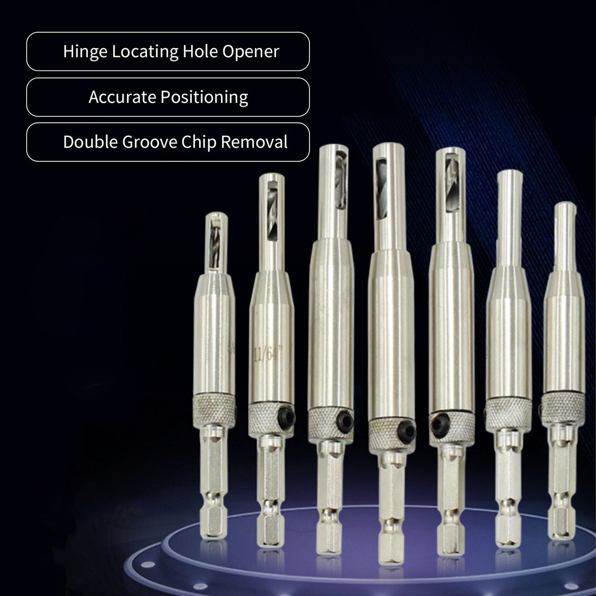10pcs Hinge Center Positioning Bit Hinge Central Positioning