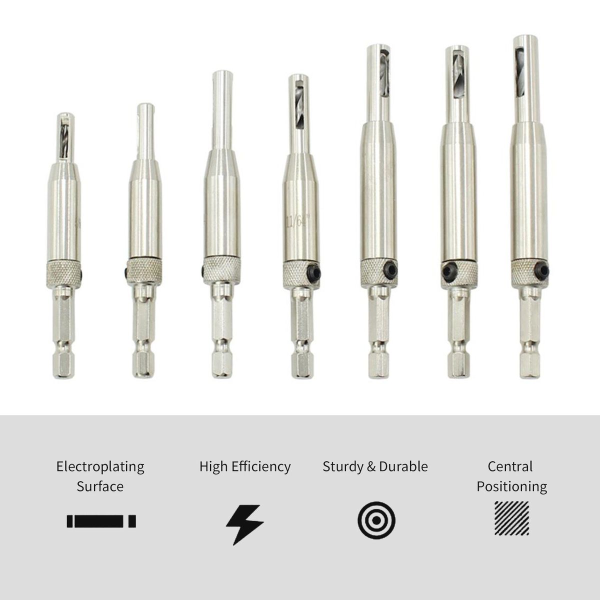 10pcs Hinge Center Positioning Bit Hinge Central Positioning