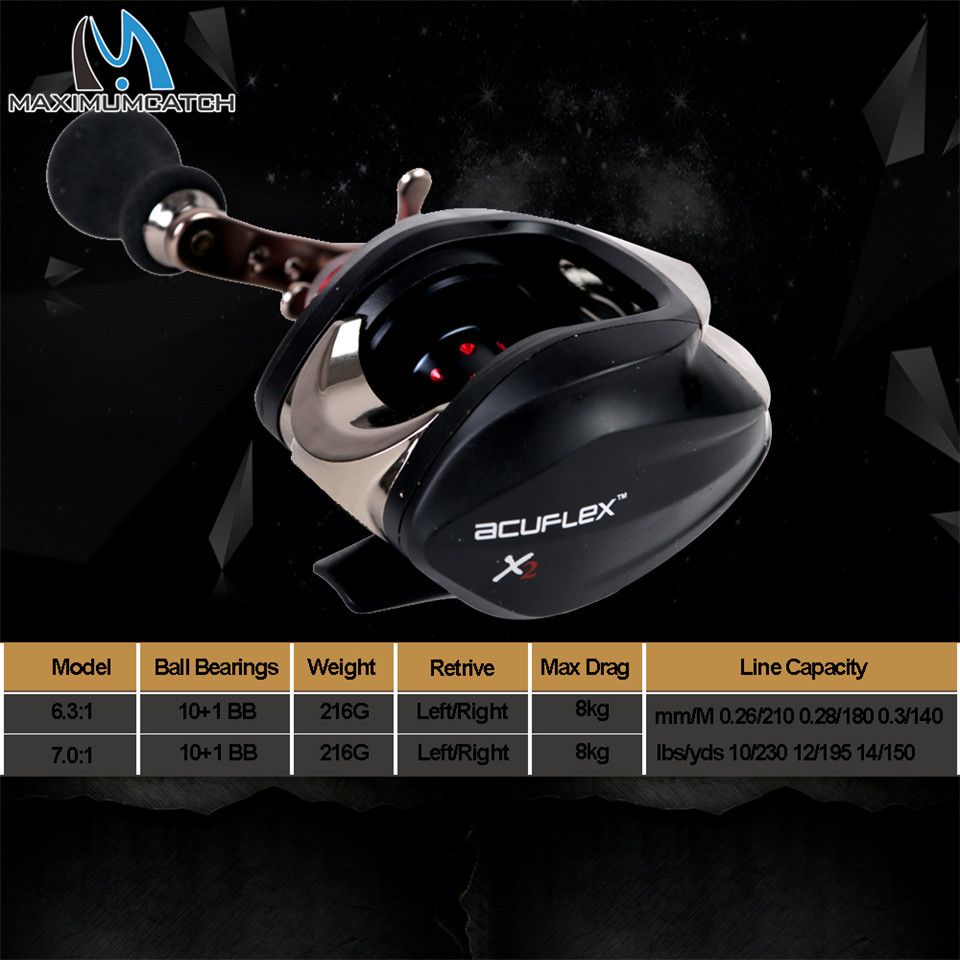 Maximumcatch Acuflex Baitcasting Reel 101 Bb 6.3:1