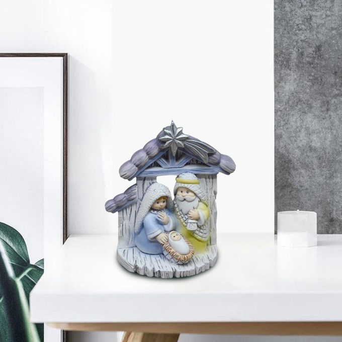 Holy Family Figurine Jesus Mary Joseph Figurine Craft For Shelf Indoor