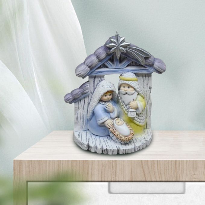 Holy Family Figurine Jesus Mary Joseph Figurine Craft For Shelf Indoor