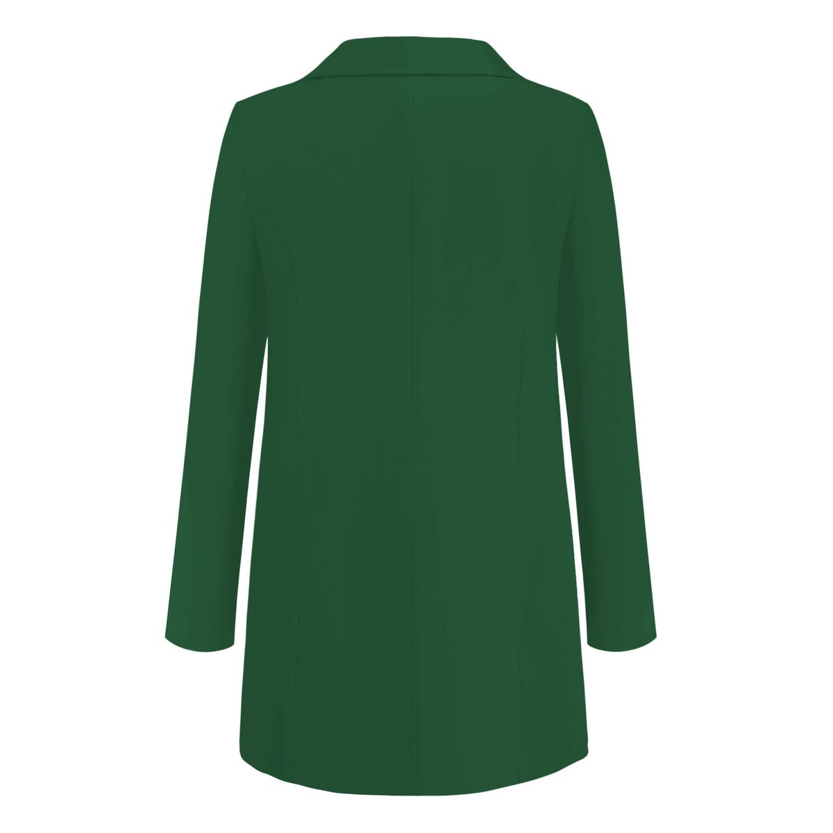 Neckline Long Sleeve Open Front Cardigan Ladies Dark Green L