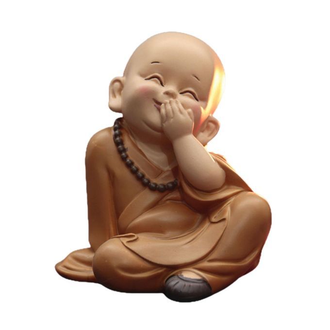Buddha Statue Cover Mouth Laugh